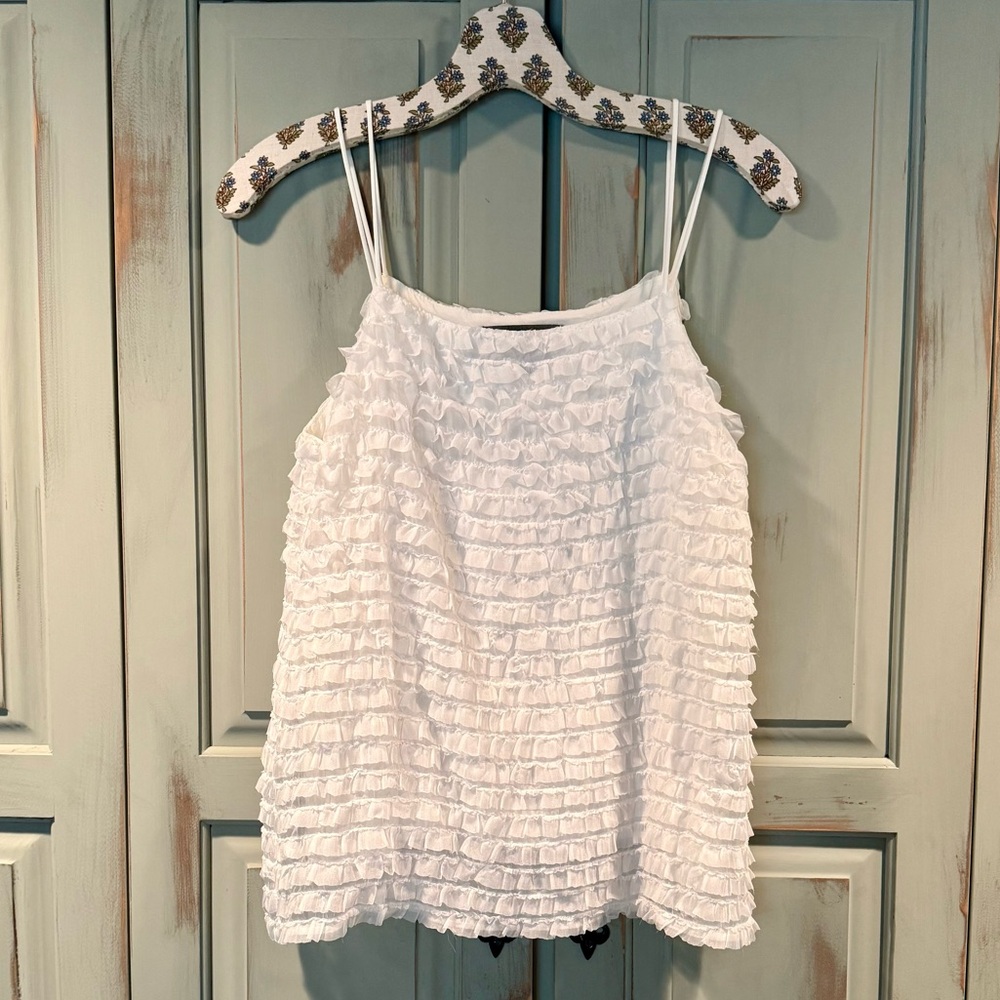 Sundays in Brooklyn White Ruffled Women's Top